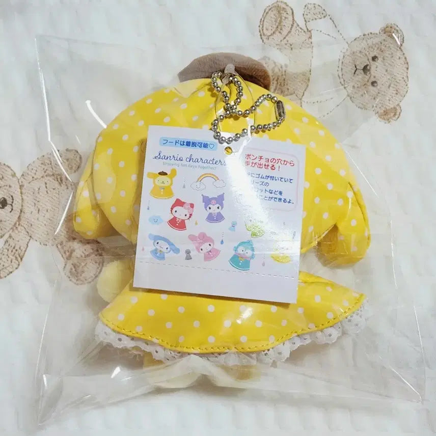 [BUNJANG] Sanrio Happy Rainy Days Pompompurin Mascot / 산리오 해피 레이니 데이즈 시리즈 우비 폼폼푸린 마스코트 팝니다.