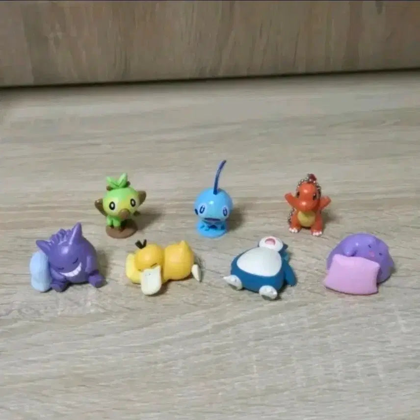 [BUNJANG] Pokemon "Sweet &amp; Sour" Drink Figure Set (7 Types) / 포켓몬 음료수&amp;새콤달콤 피규어 7종 세트