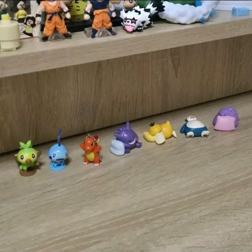 [BUNJANG] Pokemon "Sweet &amp; Sour" Drink Figure Set (7 Types) / 포켓몬 음료수&amp;새콤달콤 피규어 7종 세트