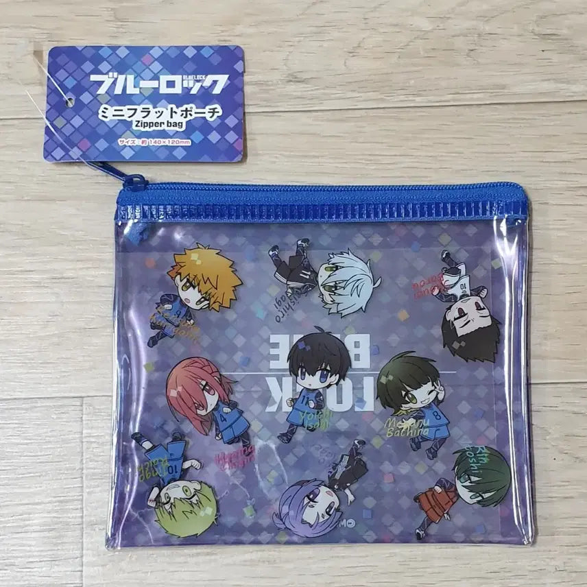 [BUNJANG] Blue Lock Zipper Bag Mini Flat Pouch / 블루록 Blue Lock 지퍼백 파우치 미니플랫파우치