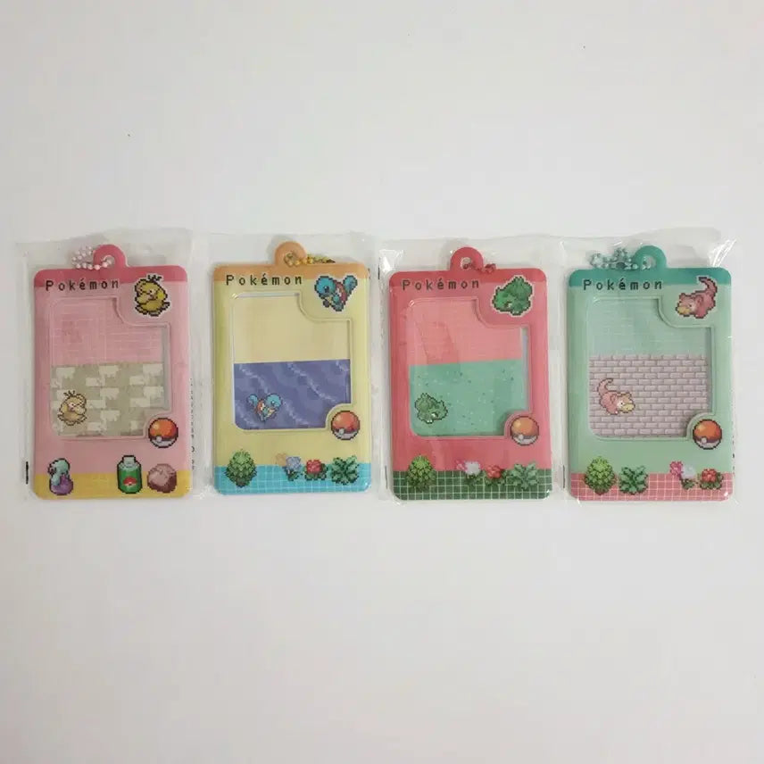 [BUNJANG] Tonymoly Pokemon Photocard Holder Keychain with Charm (Psyduck, Squirtle, Bulbasaur, Slowpoke) / 포켓몬 포토 카드 홀더 키링 포카 고라파덕 꼬부기 이상해씨 야돈 토니모리