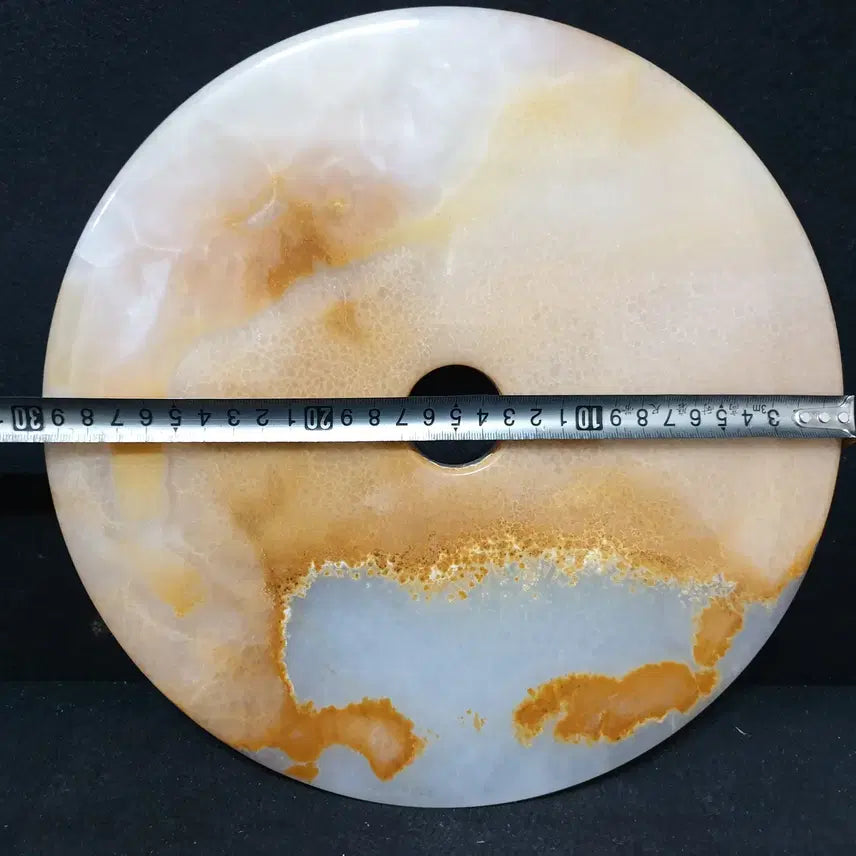 [BUNJANG] Large Huazhengyu White Jade Jade Wall / (수원만물)큰 사이즈의 화전옥 백옥 옥벽