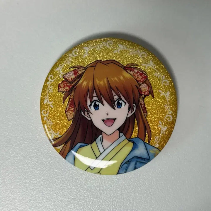 [BUNJANG] Evangelion Asuka Hanbok Can Badge / 에반게리온 선 전시회 한복 아스카 캔뱃지