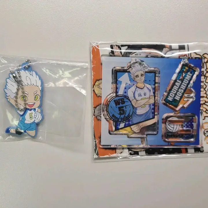 [BUNJANG] Haikyuu!! Hoshiumi Korai Acrylic Stand &amp; Rubber Strap Set / 하이큐 호시우미 코라이 피규어 컬렉션 아크릴 원화 굿즈 러버스트랩