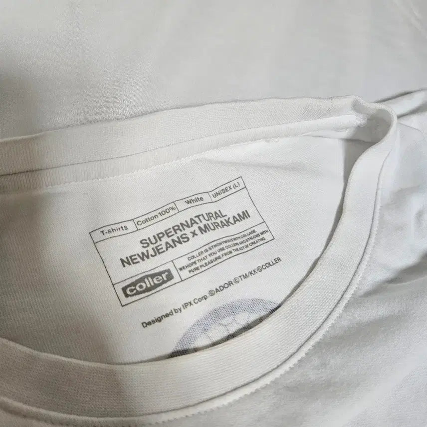 [BUNJANG] NewJeans Murakami Collaboration Short Sleeve T-Shirt White / 뉴진스 무라카미 반팔 티셔츠 화이트