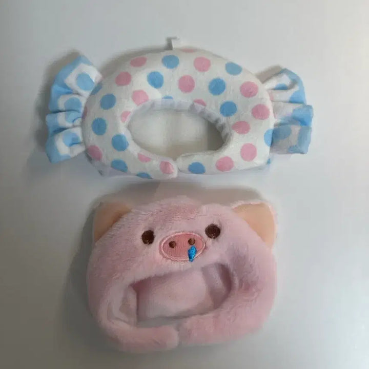 [BUNJANG] 10cm/15cm Doll Hat Set - Polka Dot Pig / 10cm 15cm 인형 모자 일괄 도트 돼지