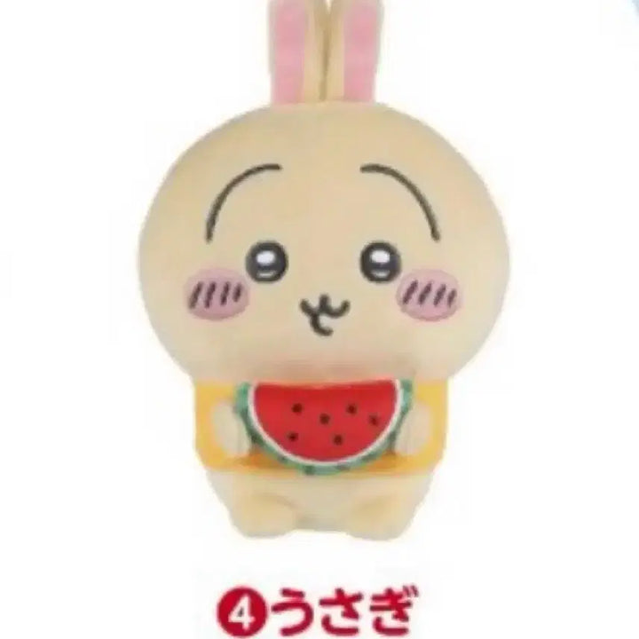 [BUNJANG] Chiikawa Usagi Watermelon Plush Doll / (당일발송) 먼작귀 치이카와 여름쿠지 - 4등상 우사기 누이 모찌인형 수박우사기