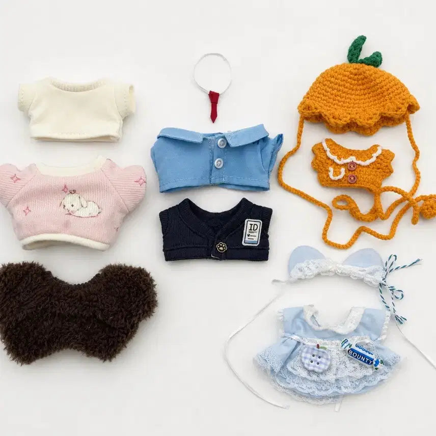 [BUNJANG] 10cm Doll Clothes Bundle Set / 10cm 솜인형 인형옷 떨옷 일괄판매