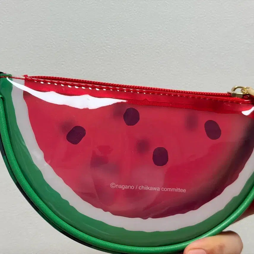 [BUNJANG] Chiikawa Summer Lottery Pouch - Watermelon Design / 먼작귀 여름쿠지 치이카와 애니마이쿠지 파우치