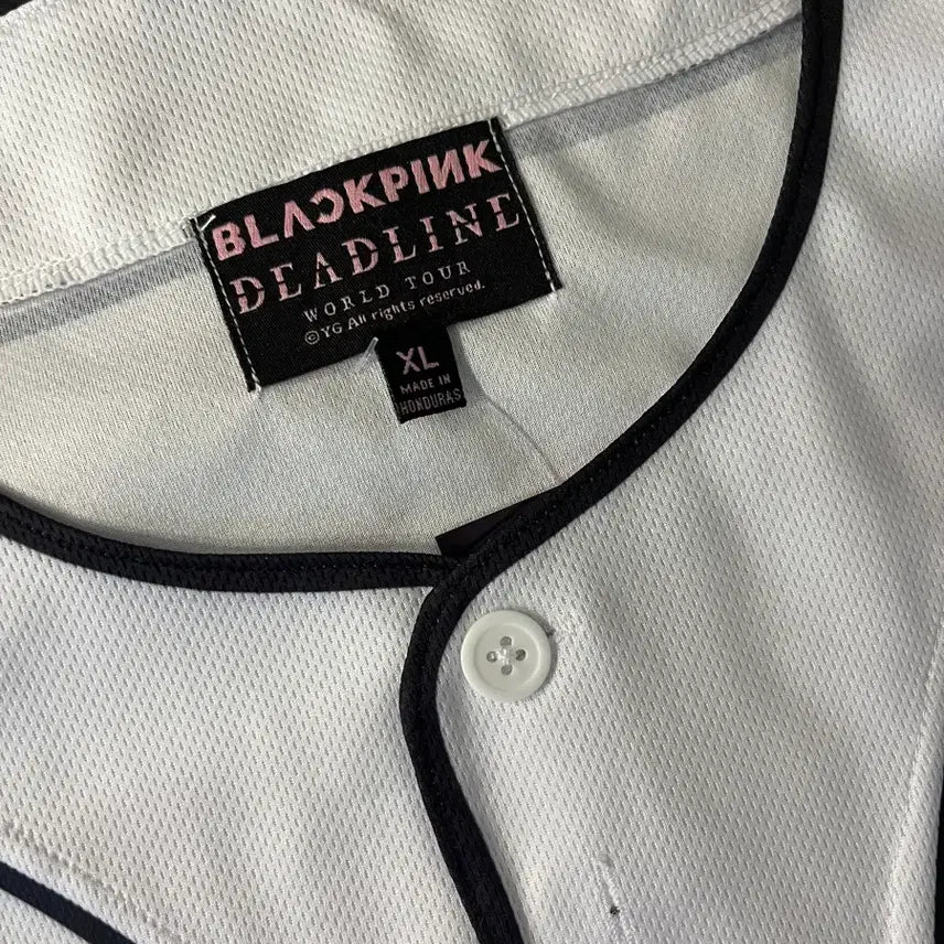 [BUNJANG] BLACKPINK Deadline Baseball Uniform White XL / 블랙핑크 데드라인 야구 유니폼 화이트