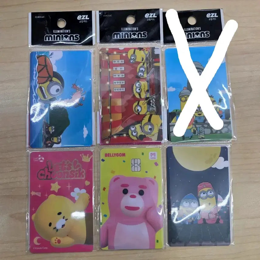 [BUNJANG] Minions, Chunsik, Bellygom Character Transportation Cards (Set of 3) / 교통카드 (미니언즈, 춘식이, 벨리곰)