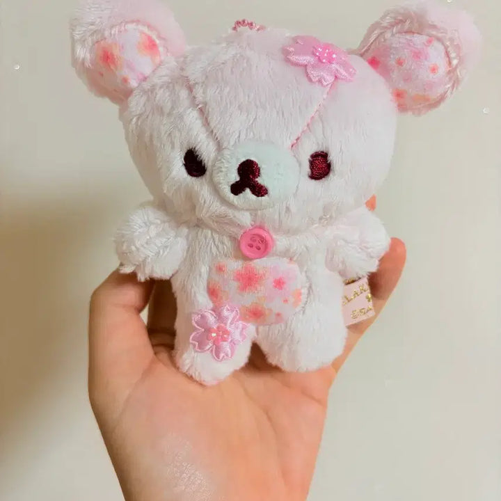 [BUNJANG] Rilakkuma Sakura Korilakkuma Plush Doll / 리락쿠마 사쿠라 벚꽃 코리락쿠마 인형