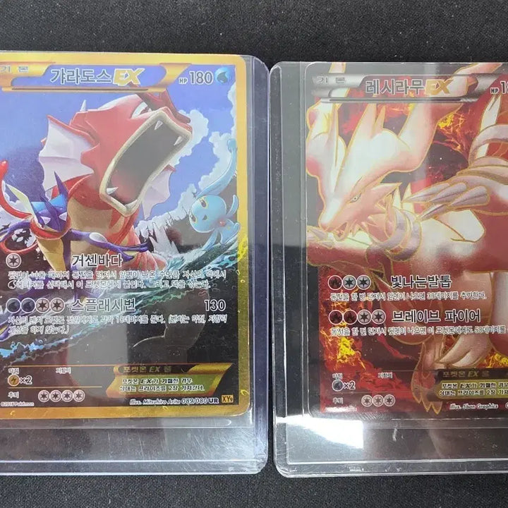 [BUNJANG] Red Gyarados EX UR (Shiny) &amp; Reshiram EX Promo - Pokémon TCG XY Series / [앨범용] [희귀] 갸라도스 UR, 레시라무 EX