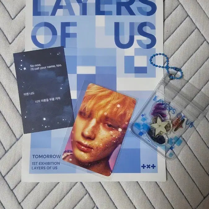 [BUNJANG] TXT Huening Kai Layer of Us Exhibition Photocard Set / 휴닝카이 txt 투바투 전시회 layer of us 입장포카+안내책자+키링+가사포카