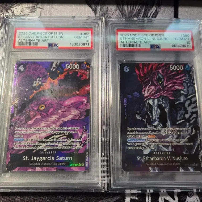 [BUNJANG] One Piece Card Gorosei Saturn/Nasjuro North America PSA 10 Set / 원피스카드 오로성 새턴/나스쥬로 북미 영판 psa10 세트