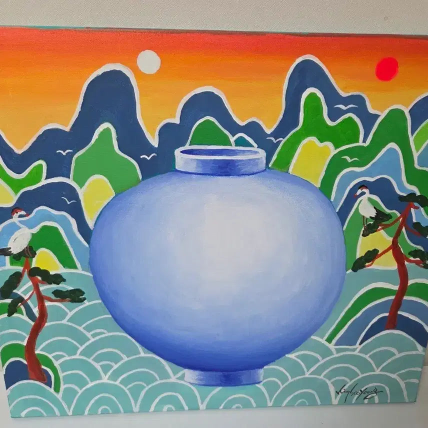 [BUNJANG] Kim Soo-young "Ilwol-dal-do-hang-ari" Vase / 김수영화가 "일월도달항아리"