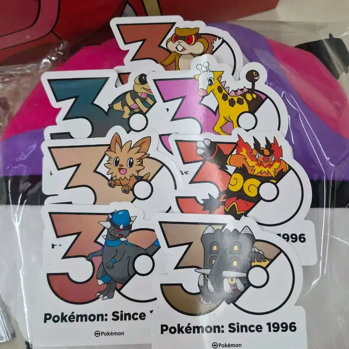 [BUNJANG] Pokemon 30th Anniversary Logo Sticker Set / 포켓몬스터 30주년 로고 스티커 판매합니다