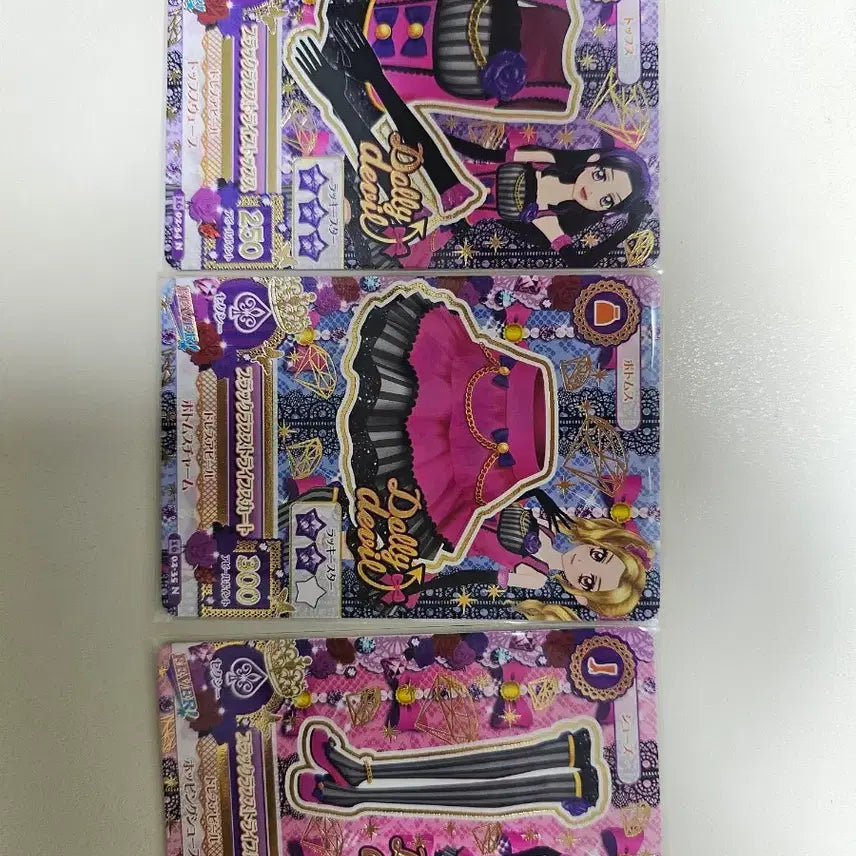 [BUNJANG] Aikatsu Dolly Devil Nono &amp; Risa Card Bundle Set / 아이카츠 돌리데빌 노노리사 카드