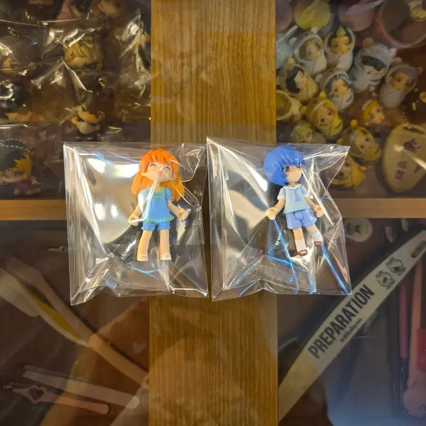 [BUNJANG] Evangelion Mini Figure Rei &amp; Asuka Bundle Set / 에반게리온 미니피규어 레이아스카(일괄)