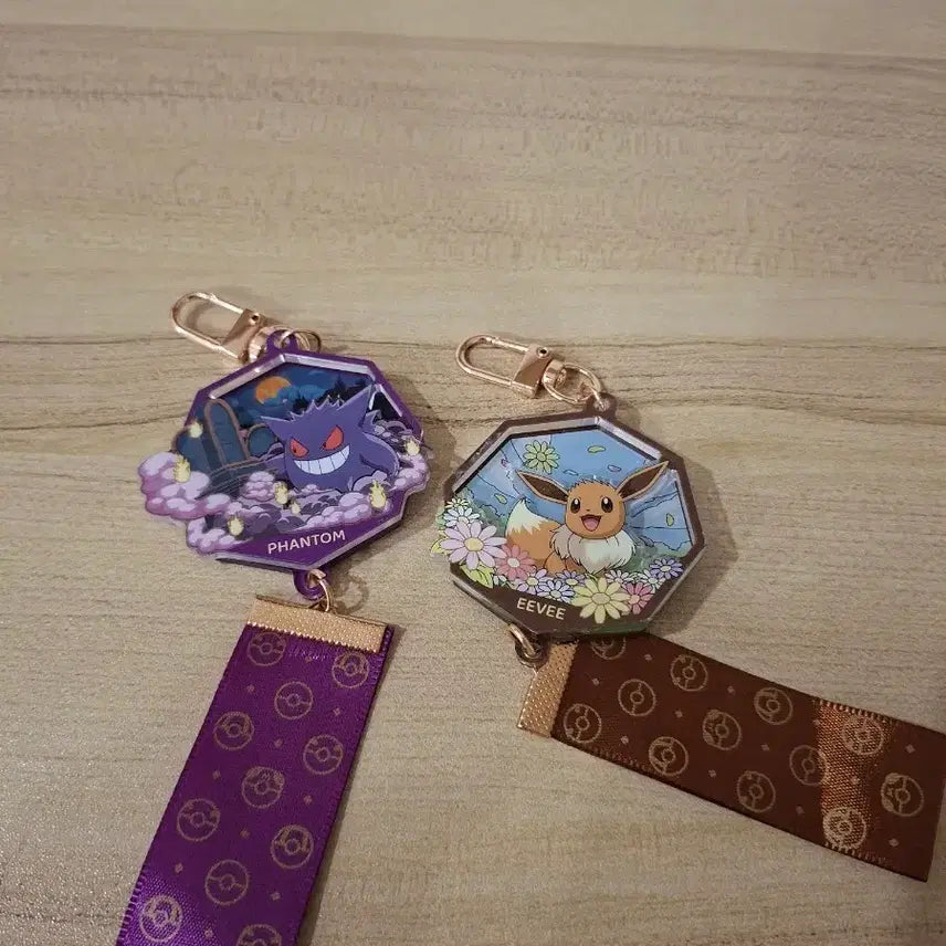 [BUNJANG] Pokemon Diorama 3D Keyring Phantom, Eevee - New / 포켓몬스터 디오라마 입체키링 새상품 팬텀, 이브이
