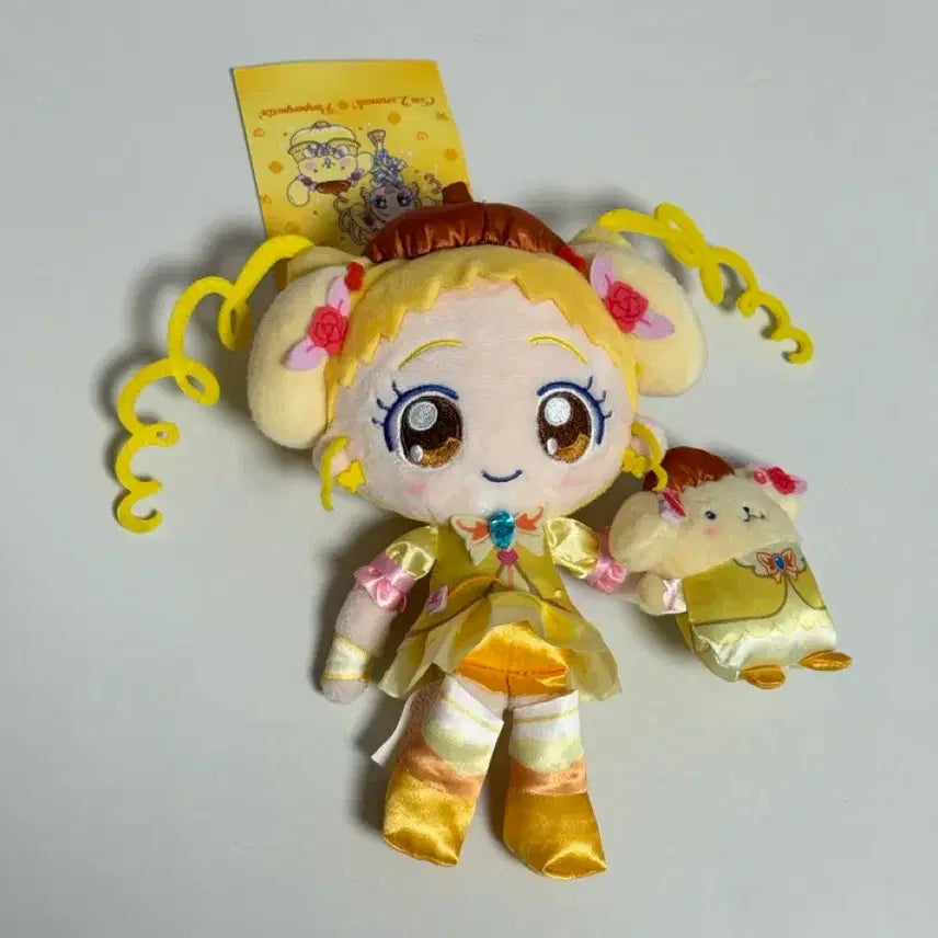 [BUNJANG] Pretty Cure Cure Lemonade x Pompompurin Mascot Plush / 프리큐어 레모네이드 폼폼푸린 마스코트 인형 택있음
