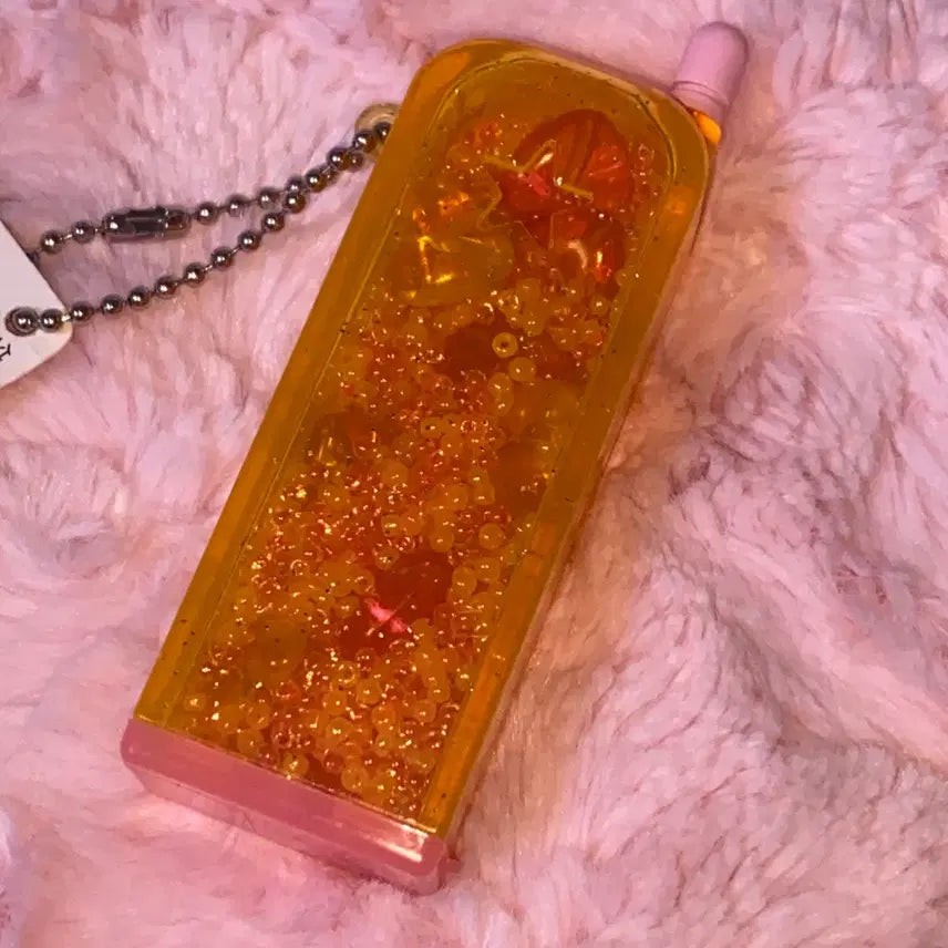 [BUNJANG] Classic Heisei Retro Punch Mobile Phone Model Keychain with Beads / 고전 헤이세이 레트로 제품 문구 레어 다펀치 핸드폰 모형폰 키링 비즈팔찌