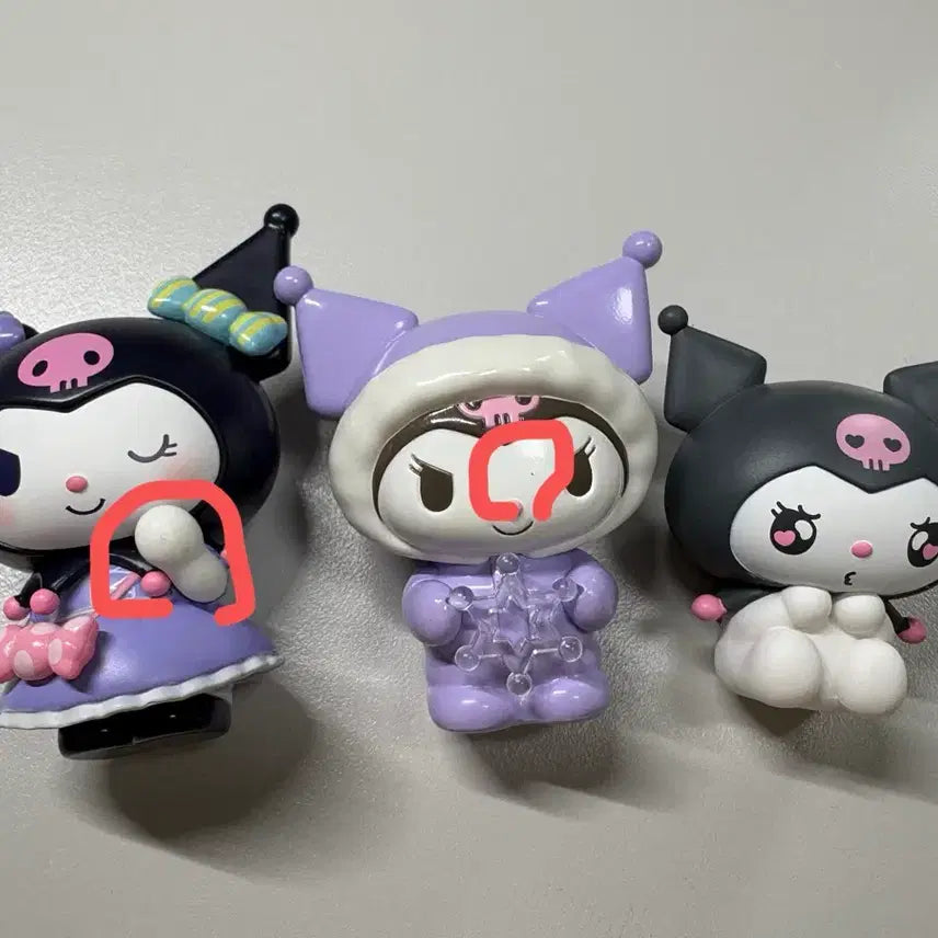 [BUNJANG] Kuromi 3 Types Figure Bundle Set / 쿠로미 피규어 3종 일괄