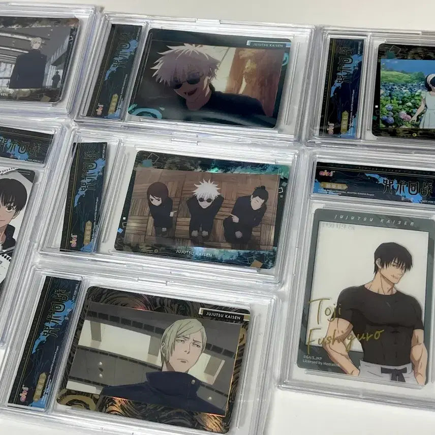 [BUNJANG] Jujutsu Kaisen Kaioku Gyokusetu Photocard Acrylic Toploader Case Set (7 pcs) / 주술회전 회옥옥절 포카 아크릴 탑로더 케이스 7개 세트