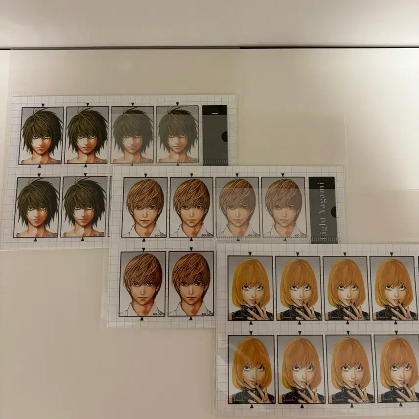 [BUNJANG] Death Note Original Exhibition L, Light, Mello Photo Set / 최저가,미개봉) 데스노트 원화전 엘,라이토,멜로 증명사진 3개 일괄