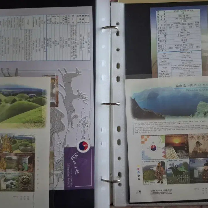 [BUNJANG] Millennium Series Stamp Full Set with Guide Cards / 밀레니엄 시리즈 우표