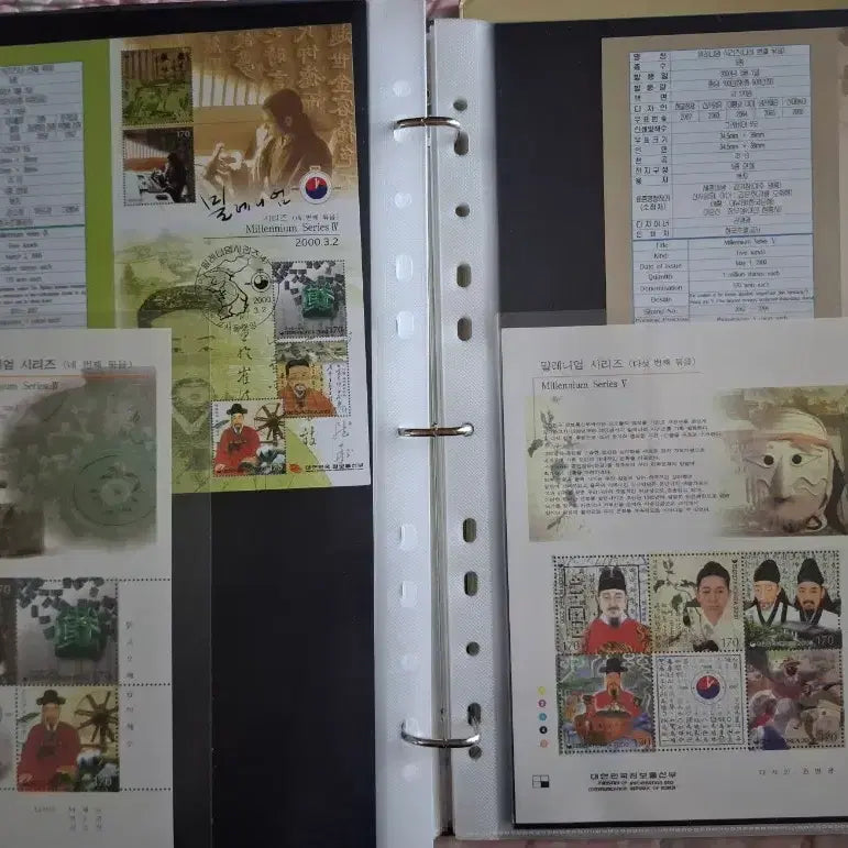 [BUNJANG] Millennium Series Stamp Full Set with Guide Cards / 밀레니엄 시리즈 우표
