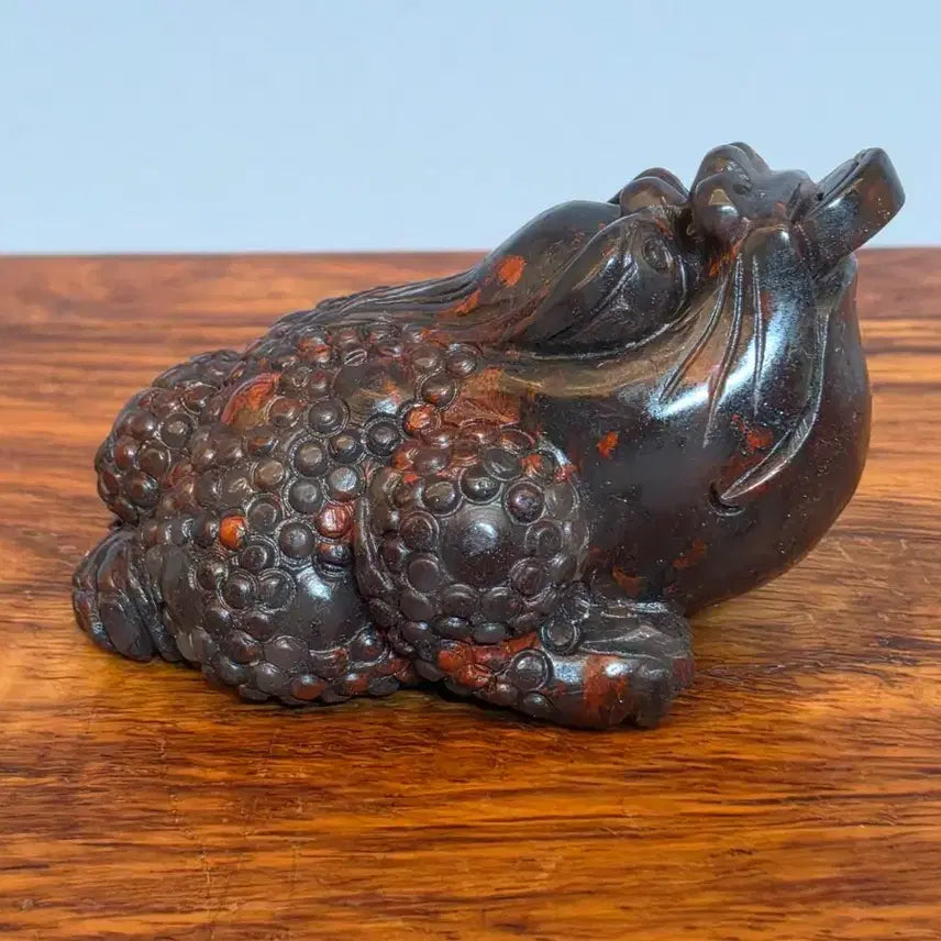 [BUNJANG] Bloodstone Three-Legged Crow Toad Mineral Stone / 26081734 좋은 기운을 주고 재물을 지켜주는 계혈석 삼족오 두꺼비 광물 수석 팝니다
