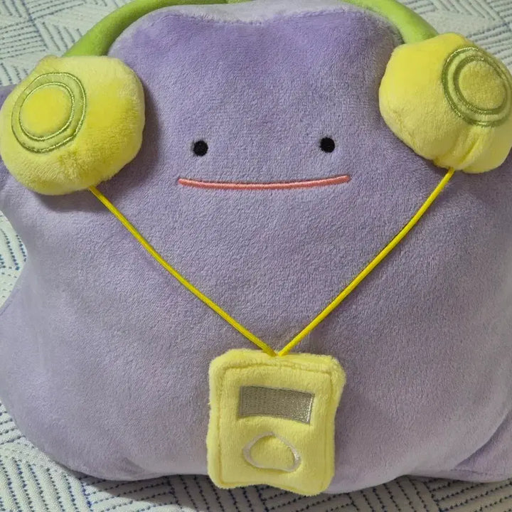 [BUNJANG] Pokemon Ditto Plush Headset Medium 25cm / 포켓몬스터 메타몽 인형 헤드셋 중형 25cm