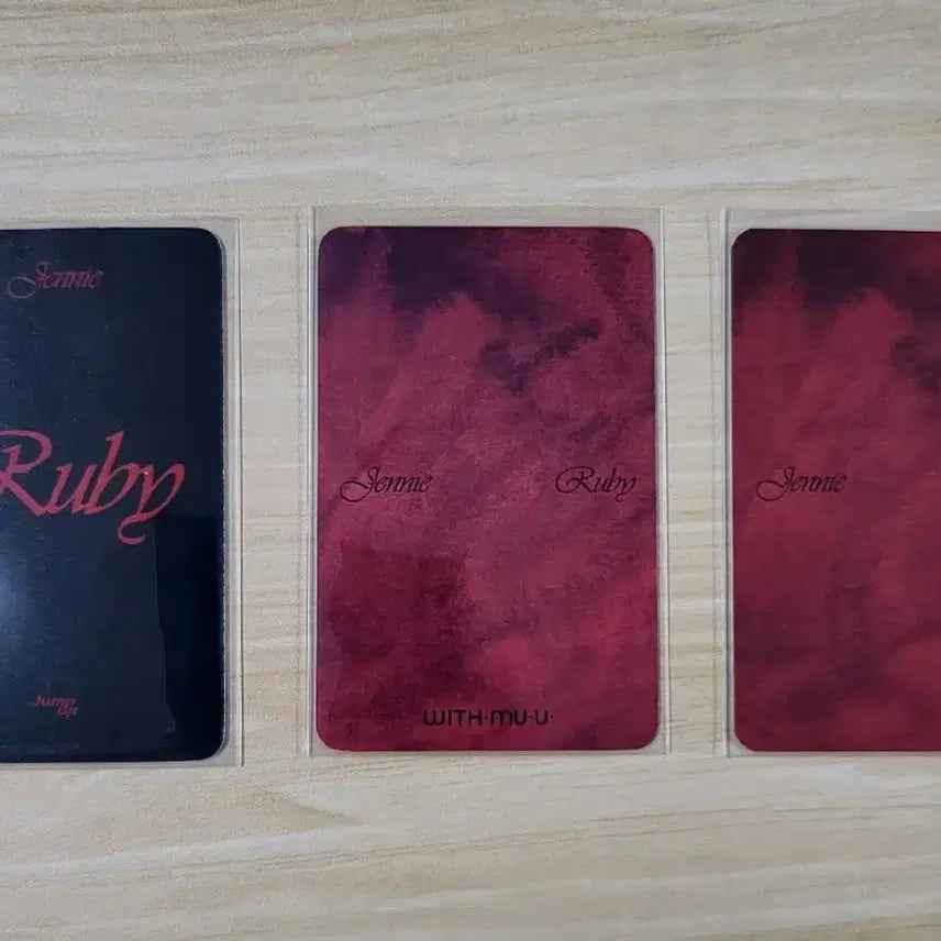 [BUNJANG] Blackpink Jennie Ruby Photocard 3 Types Bundle Set / 블랙핑크 제니 RUBY POB  루비 포토카드 3종 세트 일괄 양도