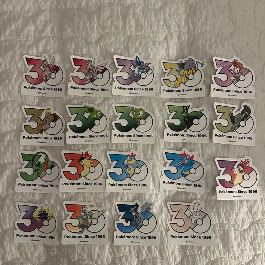 [BUNJANG] Pokemon 30th Anniversary Sticker Bundle Set / 포켓몬스터 30주년 스티커 세트 일괄