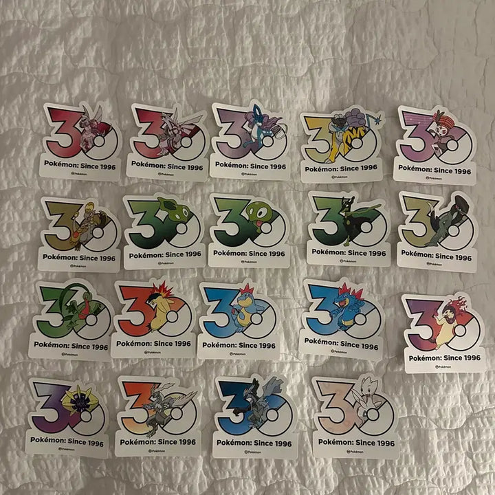 [BUNJANG] Pokemon 30th Anniversary Sticker Bundle Set / 포켓몬스터 30주년 스티커 세트 일괄