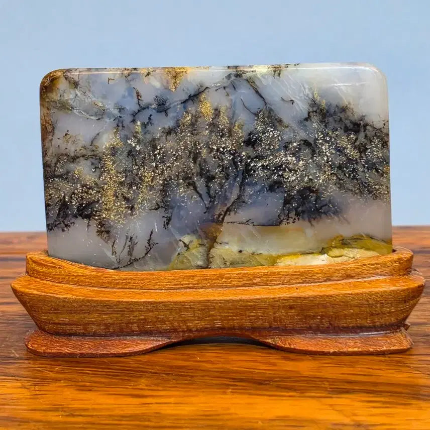 [BUNJANG] Color Agate Stone Mineral Suiseki Display Stone / 26081737 좋은 기운을 주고수림 문양이 환상적인 컬러마노석 광물 수석 팝니다