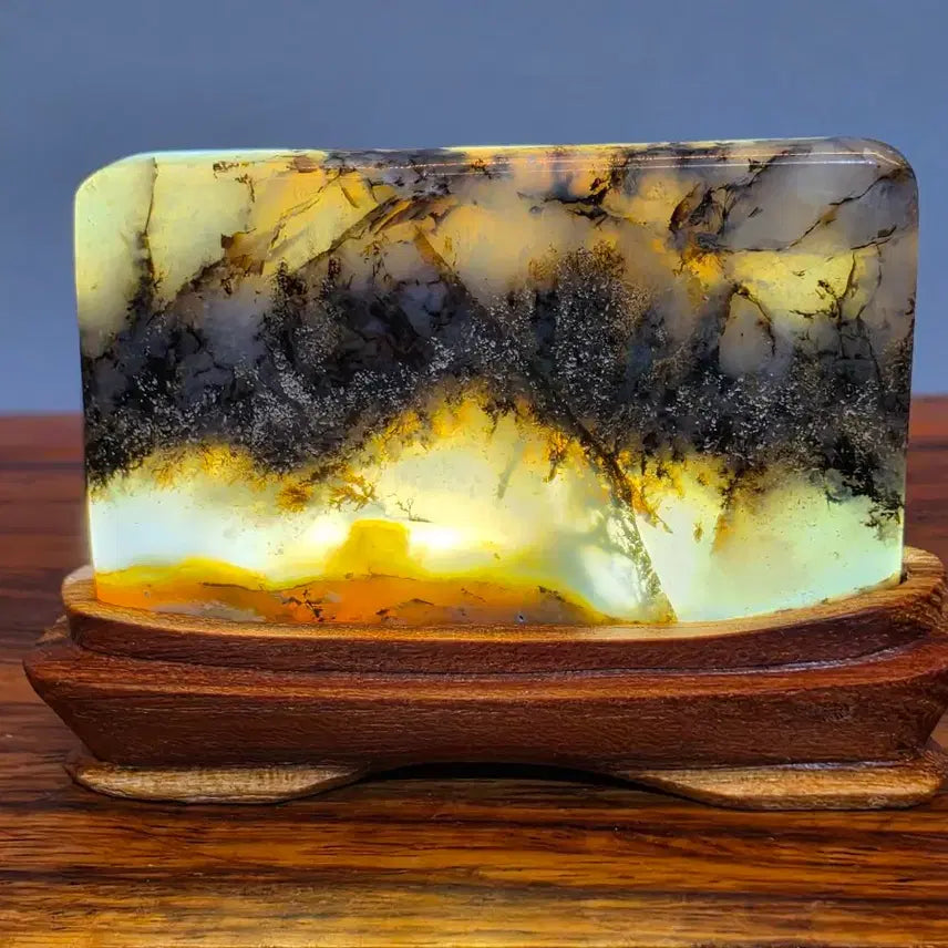 [BUNJANG] Color Agate Stone Mineral Suiseki Display Stone / 26081737 좋은 기운을 주고수림 문양이 환상적인 컬러마노석 광물 수석 팝니다