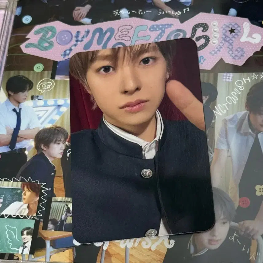 [BUNJANG] NCT WISH Yushi YoiDong BOMITGIRL Unsealed Album Photocard First Press Limited Group Ver. Gakuran / 엔시티 위시 유우시 요이됸 요이동 보밋걸 개봉 앨범 포카 초회한정 단체반 가쿠란