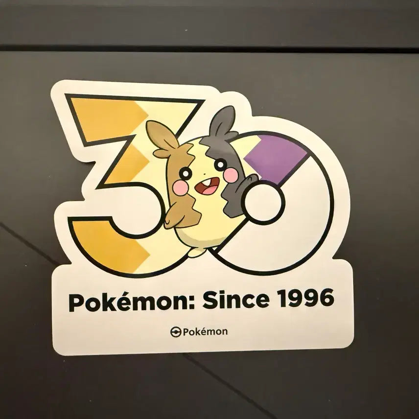 [BUNJANG] Pokemon Muryungdowon Pop-up 30th Anniversary Logo Sticker Morpeko / (새상품) 포켓몬스터 무릉도원 팝업 30주년 로고 스티커 모르페코 기본