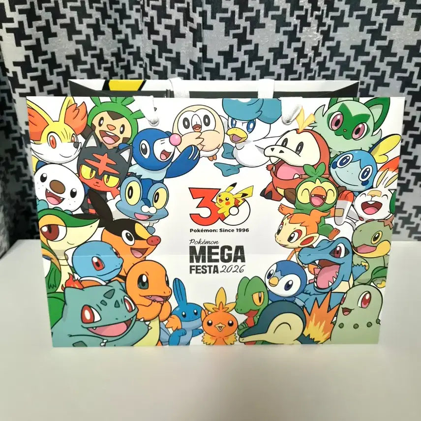 [BUNJANG] Pokemon 30th Anniversary Mega Festa 2026 Pikachu &amp; Magikarp Shopping Bag and Sun Cap / 포켓몬스터 30주년 메가 페스타 2026 피카츄 쇼핑백 잉어킹 피카츄 썬캡