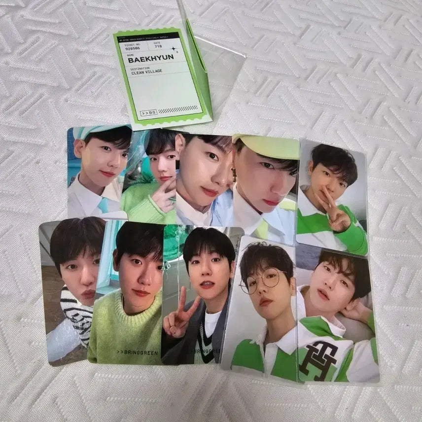 [BUNJANG] Baekhyun Bring Green Photocard Bundle Set (10 pcs) / 백현 브린그린 포카 10장