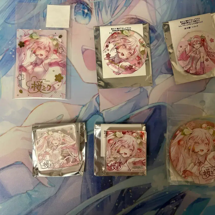 [BUNJANG] Sakura Miku Pop-up Event Bundle Set &amp; Full Set of POBs / 사쿠라 미쿠 팝업 일괄&amp;특전 풀셋