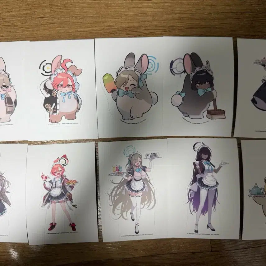 [BUNJANG] Blue Archive Aniplex Collaboration Cafe Special Edition Sticker Set / 블루아카이브 애니플러스 콜라보카페 특전 스티커