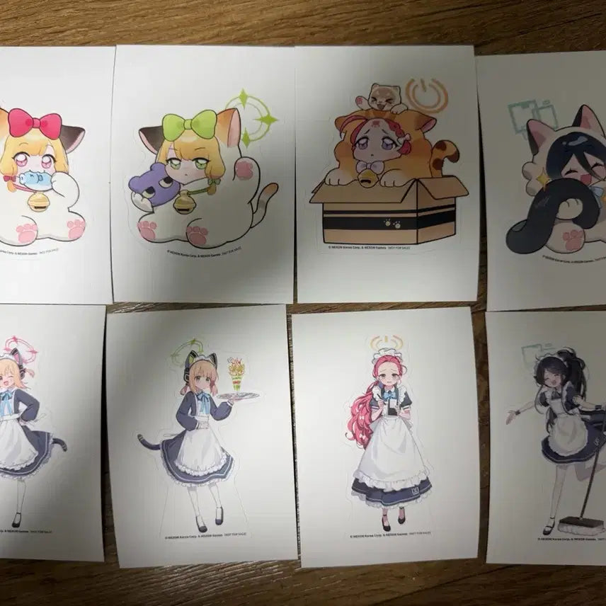 [BUNJANG] Blue Archive Aniplex Collaboration Cafe Special Edition Sticker Set / 블루아카이브 애니플러스 콜라보카페 특전 스티커