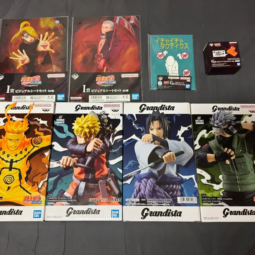 [BUNJANG] Naruto Grandista Opened Figures Set (4 Types) + Ichiban Shoji Lottery Sub-prizes (4 Types) Bundle Set / 일괄) 나루토 그란디스타 개봉품 4종 + 제일복권 하위상 4종