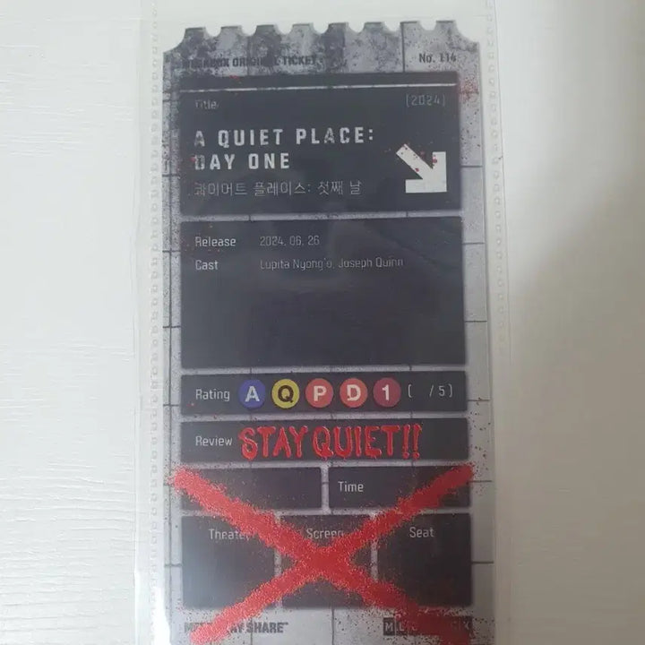 [BUNJANG] A Quiet Place Megabox Special Ticket / 오티 메가박스 콰이어트플레이스