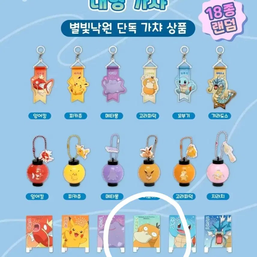 [BUNJANG] Sealed Pokemon Gacha Goldeen Sign Clip / [미개봉] 포켓몬 가챠 > 고라파덕 간판 집게