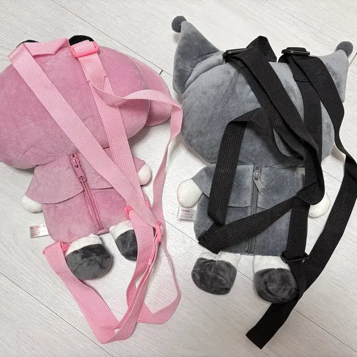 [BUNJANG] Sanrio My Melody &amp; Kuromi Plush Bag Set / 산리오 마이멜로디, 쿠로미 가방