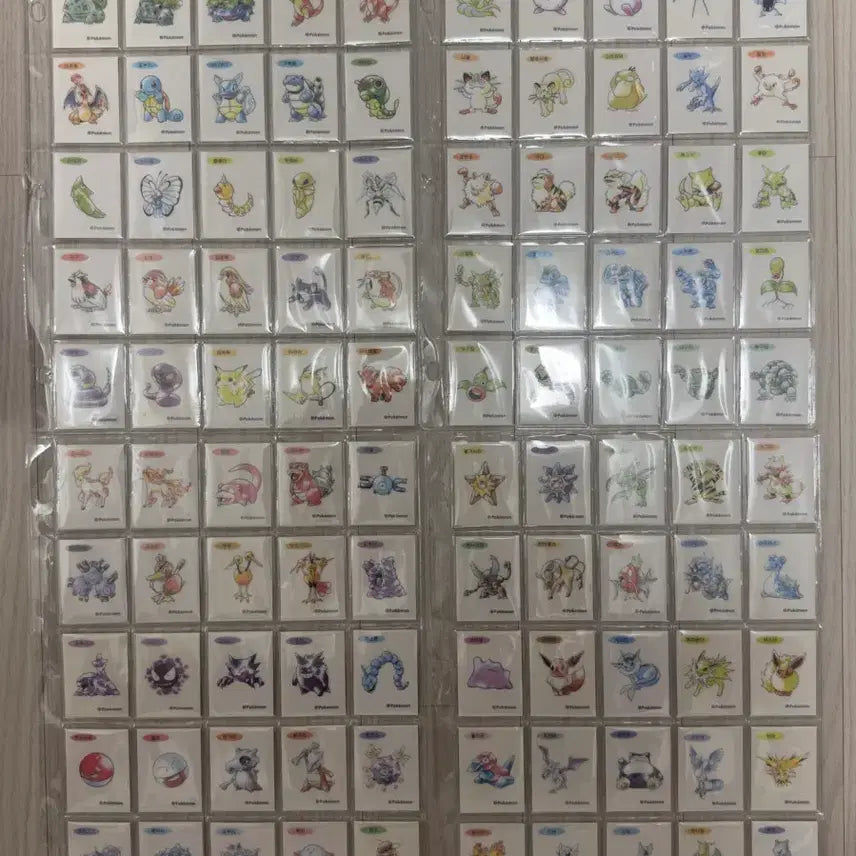 [BUNJANG] Pokemon Artwork 100 Types Tteukbokki Stickers (Includes Mewtwo) / (최저가) 포켓몬 아트워크 띠부씰 전종 100종 (뮤츠 포함)
